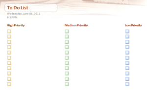 Priority To Do List