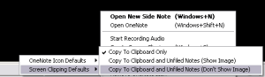 Screen Clipping Options